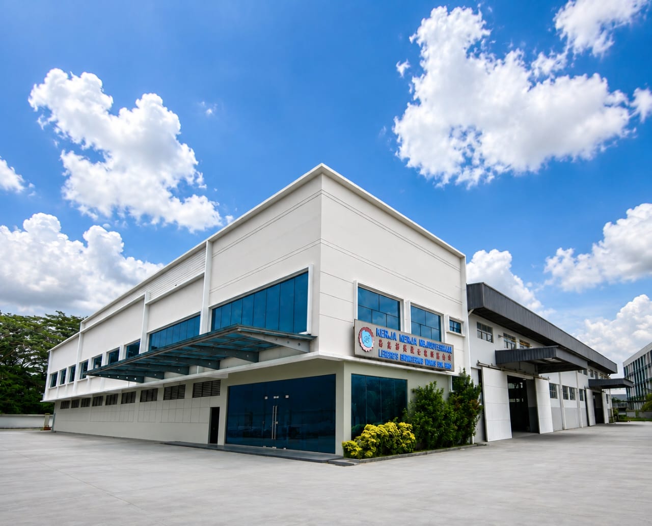 Aerial view of the Lerbros engineering facility in Johor Bahru